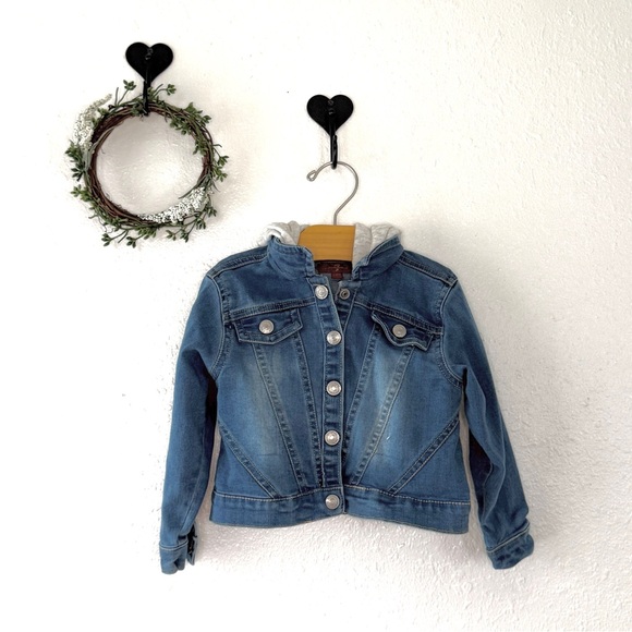 7 For All Mankind Other - Seven For All Mankind Baby Girl Denim Jacket w/ Hood | 24m